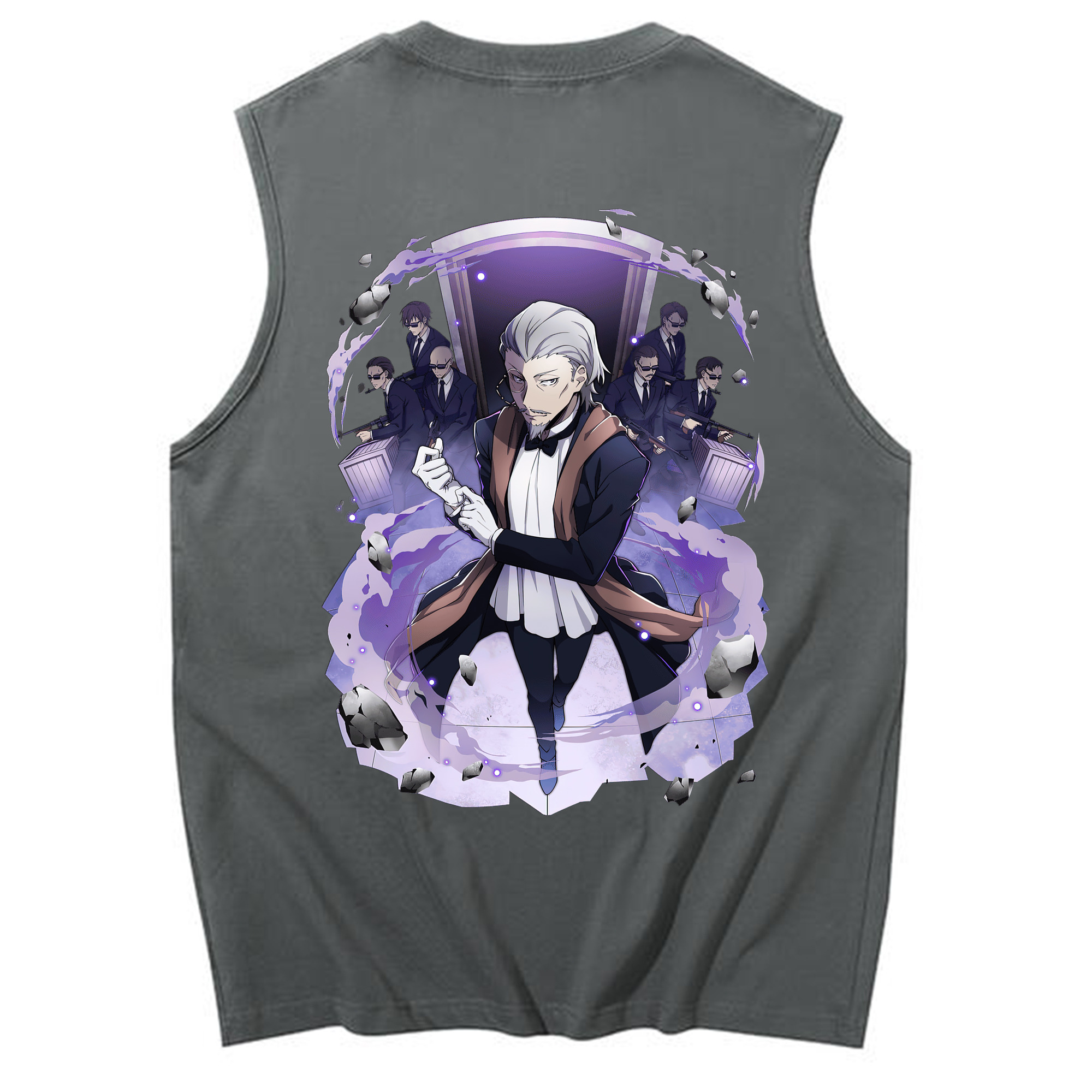 （画像用） 文豪ストレイドッグス Bungo Stray Dogs コットン100％タンクトップ（背面プリント）